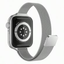 1 对男女通用米兰尼斯表带，兼容 46mm、49mm、44mm、45mm、42mm；磁吸式不锈钢奢华表带，兼容 Series 11、10、9、8、7 SE、6、5、4、3、2、1 Ultra、3/2/1；时尚智能手表配件，兼容 S10、S1 - 彩色 - 查看 4