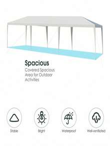 10x30 FT Pop Up Camping Tent With 5 Removable Sidewalls – Heavy Duty Sun Canopy For Outdoor Party & Wedding, Picnic & Beach Essentials, Summer Camping Must Haves, Great Fathers Day Gift, Travel & Patio Furniture.Her Grad & Dad Gift - B - View 11