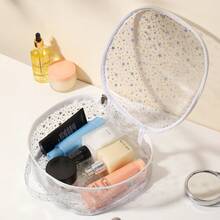 Beige & Rose Gold 44PCS All-In-One Makeup Tools Kit 25 Premium Cosmetic Brushes Beauty Sponges Powder Puffs Mirror Hairband Comb & Starry Pattern Makeup Bag Portable Travel Cosmetic Set - Multicolor - View 5