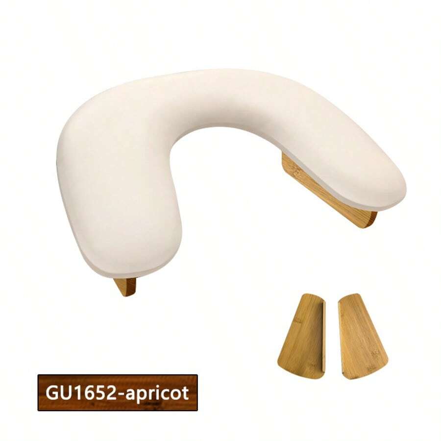 U-Shaped Nail Art Hand Rest With Built-In Nail Lamp, Space-Saving Design - Apricot - View 1