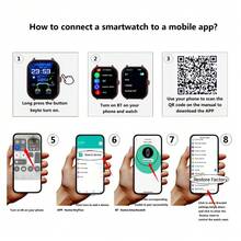 1 pieza Smartwatch con pantalla HD, pantalla curva LED a color de alta definición, reproductor de música con control táctil multilingüe, funciones de llamada y notificación, batería de gran capacidad de 180mAh - Rosa - Ver 5
