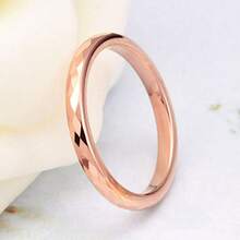 Men Wedding Rings - 2 mm or rose. - Voir 3
