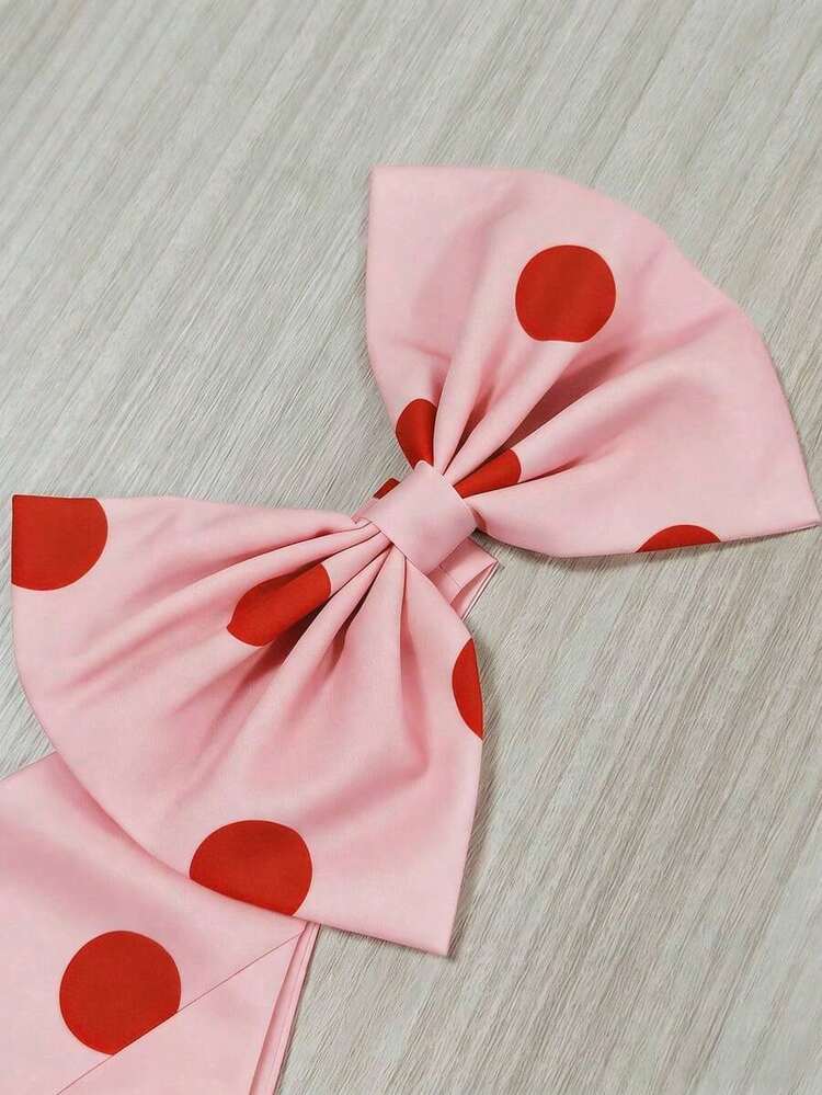 elegante de mujer con decoración de lazo a lunares para fiestas navideñas y de Año Nuevo - Negro - Añade 8