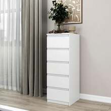 Multifunctional Vertical Drawer Cabinet: Minimalist Design Perfect For Small Spaces, Ideal For Bedroom End-Of-Bed Storage, Living Room Sideboard, Or Entryway Organization. Features Silent Slides And An Anti-Tip Safety Structure - Multicolor - View 5