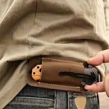 高品質PU皮革EDC口袋收納器 - 保護刀鞘、可折疊口袋刀架、緊湊收納盒、耐用設計且易於取用 - 適合戶外愛好者和日常攜帶。EDC腰帶套 | 折疊刀防丟腰包 | 便攜式戰術工具袋、腰掛式。收納與工具整理，實用且耐用。 - 多色 - 查看 8