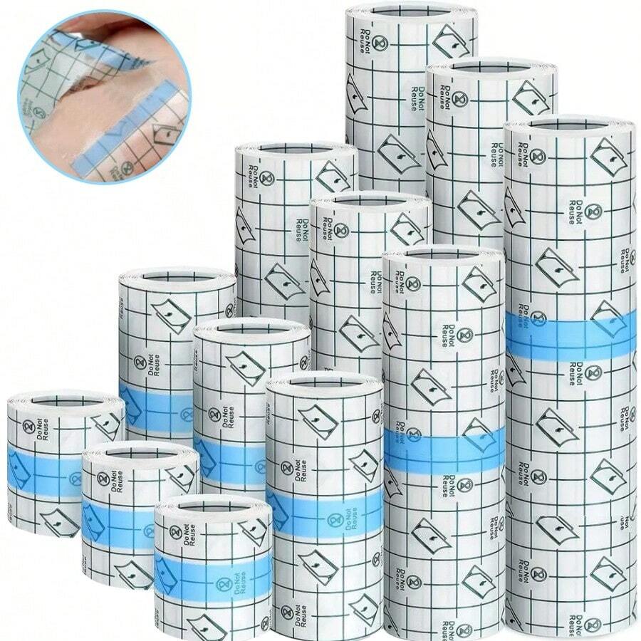 1pc Waterproof Swimming Bandage, Transparent Adhesive Dressing, Can Be Used For Tattoo Cover, Suitable For Shower, Swimming, Fitness - White - View 1
