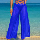 Pantalones azules (con cinturón fino)