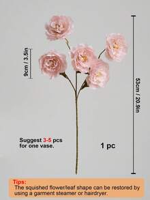 1/3/6pcs Silk Artificial Peony Flowers With Long Stems, Suitable For Wedding, Celebration Decor, DIY Flower Arrangement, Home Decor For Living Room, Bedroom, Dining Room, Birthday Gift, Graduation Ceremony, Back To School Supplies - Baby Pink - View 3