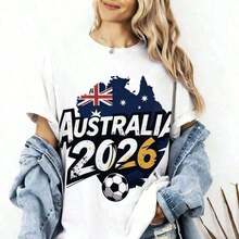 Classic Ivory World Cup 2026 Fan Shirt, Football Lover's Shirt With Ivory Flag, 2026 World Cup Fan Shirt, Gift For The Ivory National Team. Size, Summer Tops. Suitable As A Gift. Women's T-Shirt. Elegant Blouses. Boho Chic. Exquisite Printed T-Shirt. Summer Tee - 白色 3 - 查看 1