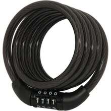 FCV 1Pack Lock Bike Lock Cable With Combination 4ft Black Bicycle Lock With Vinyl Coating - Black - View 1