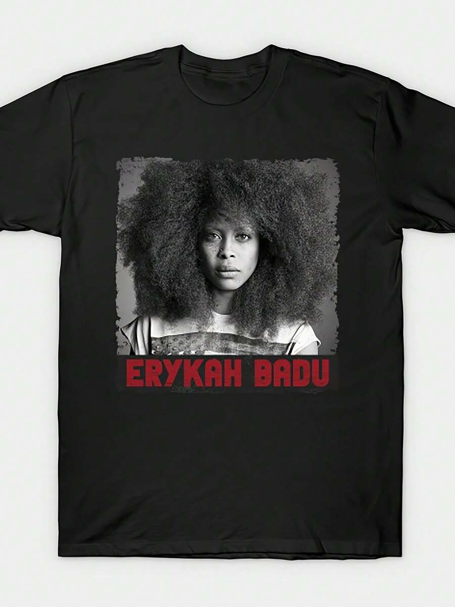 T-Shirt Vintage di Erykah Badu con Stampa Unica Taglie S M L XL XXL XXXL - nero - Visualizzare 1