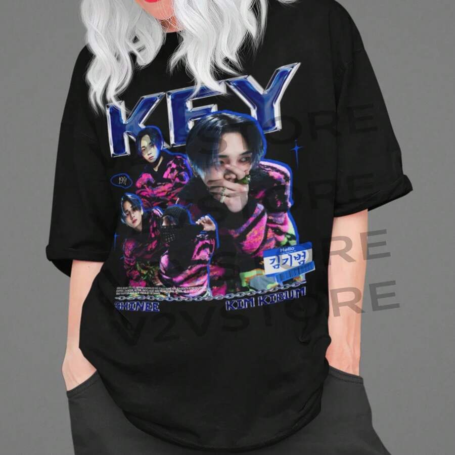 Key Shinee Unisex T-Shirt - Black - View 1