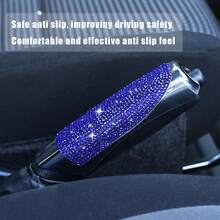 1pc Sparkling Rhinestone Decorated Car Handbrake Cover, Fashionable Shiny Handbrake Protector, Universal Women's Car Interior Decor Accessory - 1pc - View 10
