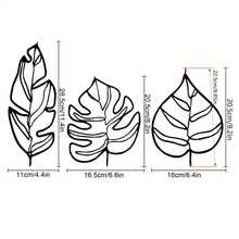 3 piezas, Decoración de Pared Animula de Tres Hojas, Arte para Colgar en la Pared, Decoración de Habitaciones, Decoración del Hogar, Decoración Festiva, Decoración para Eventos - TY3147-02 - Ver 5