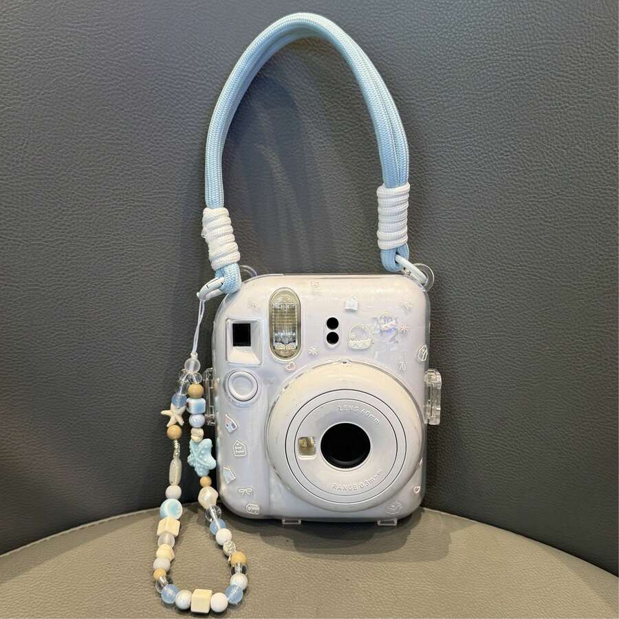 Fashionable Butterfly Print Transparent Crystal Camera Protective Case, Suitable For Instax Mini 13/Mini 12/Mini 11/Mini 8 - View 1