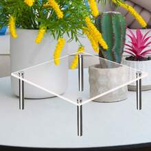 OUTANA 1pc Acrylic Storage Display Rack, Minimalist Tiered Design, Drill-Free/Drill-In Customizable Combination, Suitable For Birthday Parties, Weddings, Banquets, Afternoon Tea, Holiday Celebrations, Business Events, Home Storage, Desktop Display (Jewelry, Aromatherapy, Figurines), Multi-Purpose Shelf Combining Practicality And Aesthetics - Multiple Styles - View 9