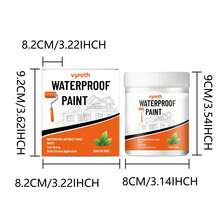 White Waterproof Paint 300g With Brush, Waterborne Antirust Coating, Fast Drying For Wood, Metal, Walls & Household Surfaces(Two Packaging Options Will Be Shipped Randomly.) - Resin Waterproof Paint - View 9