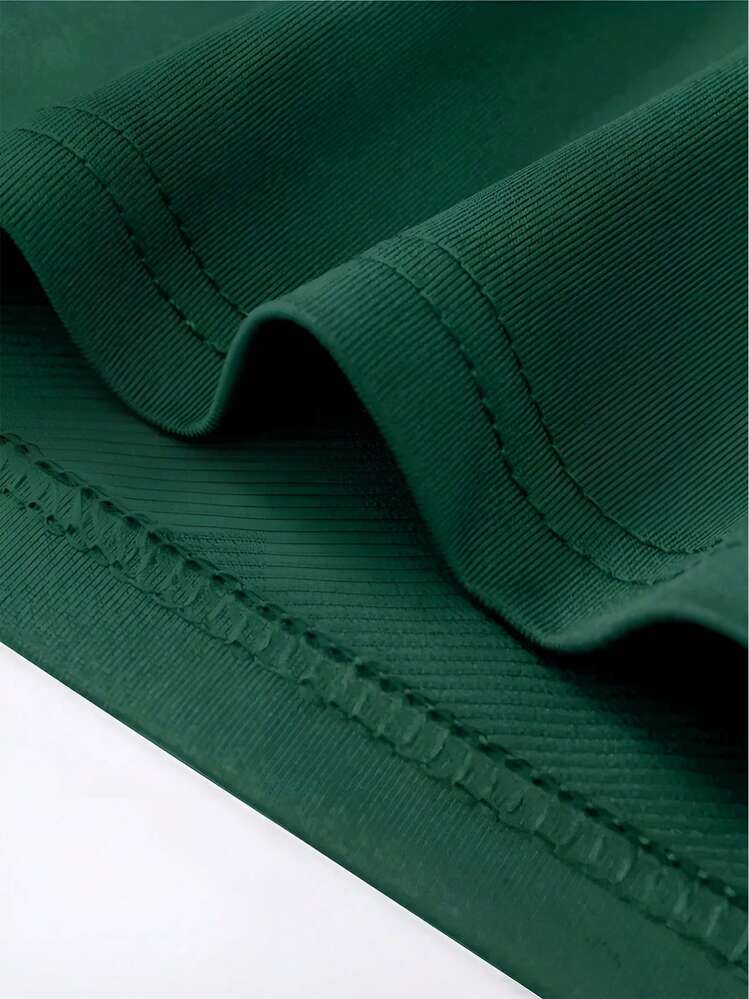 Men's T-Shirt, Made Of Pure Cotton, Lightweight And Breathable Fabric, Round Neck Design, Printed, Short Sleeve Cut, Suitable For Everyday Casual Wear In Spring And Summer. - 綠色 - 查看 3