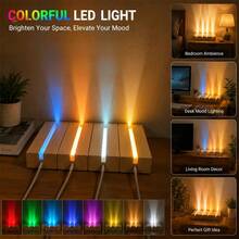 Rectangular Wooden LED Light Base, 3 Color Options, With Display Stand And USB Power Supply, Suitable For Crystal Glass, Acrylic Resin, Art Desktops, Night Lights, Holiday Decor, Providing Warm Light/White Light/Color Light - Through Slot - View 2