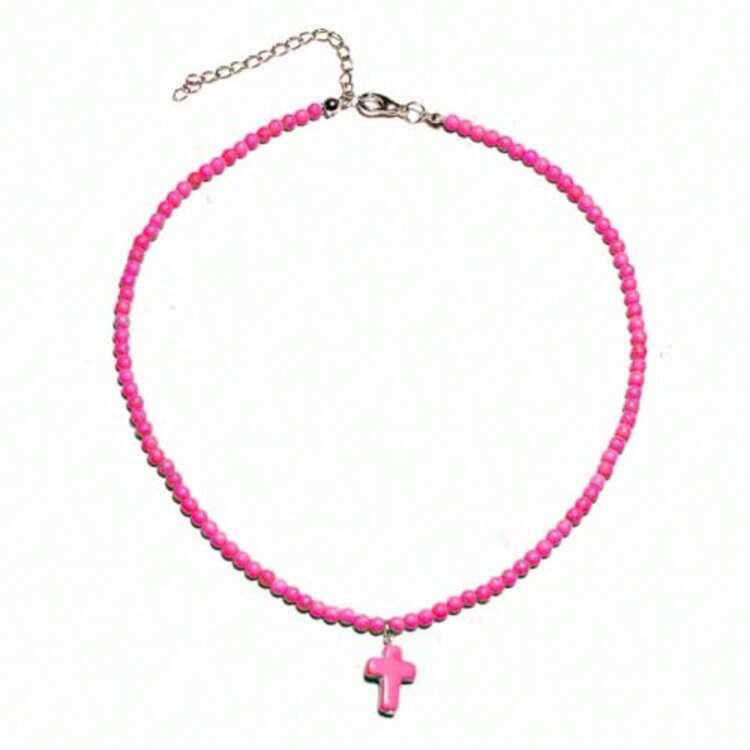 Women Beaded Necklaces - 紅玫瑰 - 查看 9
