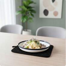 OVEN GLOVE, POT MAT, 2 IN 1 COTTON SILICONE - Black - View 5