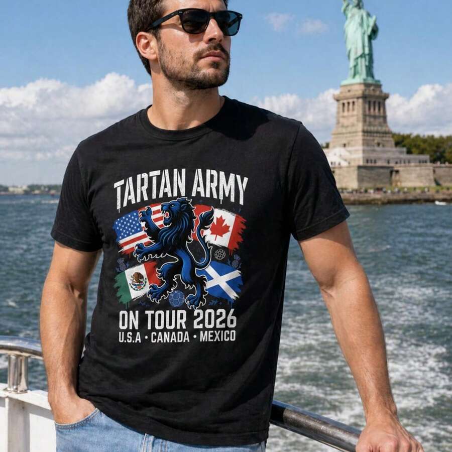 Tartan Army Tour 2026 Tee - Black - View 1