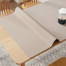 1 Piece Of Desk Mat, Waterproof And Oil-Resistant, Simple And High-End, PVC Leather Computer Mouse Pad And Study Desk Mat, Business Office Study Mat - Khaki - View 9