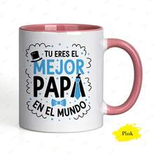 vía en 24 horas desde México]Taza con estampado doble1pc 11 onzas Cerámica Café Taza Español Tu Eres El Mejor Papá En El Mundo" Imprimir Té Taza, Lavavajillas  Cocina Espresso Taza Tazas Para Cafetería Hermoso, Ideal Regalo para Papá Padre, Perfecto para Padres Día Cumpleaños Vacaciones Fiesta Familia Regalo - 1 - Ver 2