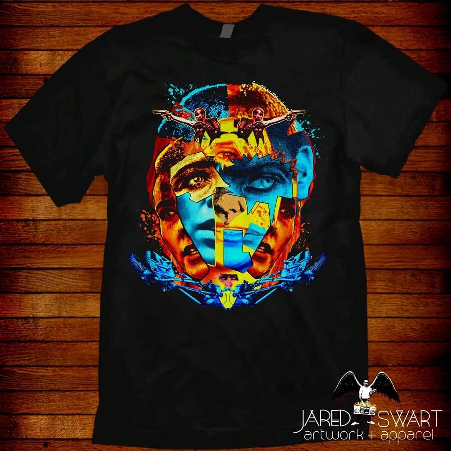 Maglietta Mad Max Fury Road Furiosa, ispirata all'arte pop originale del film, disponibile nelle taglie S M L XL 2XL 3XL 4XL 5XL - forma - Visualizzare 1