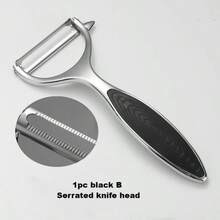 Stainless Steel Peeler For Kitchen, Multi-Function Potato And Apple Peeler, Fruit Scraper - Black - View 16