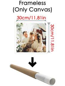 1pc Customized Photo Print Canvas Art, Large Size Personalized Poster, Includes DIY Frame (Self-Assembly) Or Canvas Only, Mother's Day Gift - Multicolor - View 34