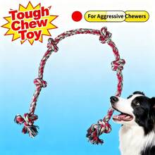 1根60厘米长狗狗磨牙绳玩具，超耐用防咬洁牙玩具，适合中大型犬 - 彩色 - 查看 1