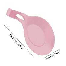 1 pieza resistente al calor Espátula descansar , Cuchara Soporte , Herramientas de cocina Alfombra , sabor plato Almohadilla , limpieza fácil - Rosa - Ver 8