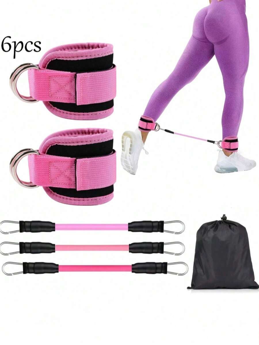 Adjustable D-Ring Ankle Strap - One Size Fits All, Thick Padded, Glute Kickback Ankle Strap, Fitness Ankle Support, Glute Training, Leg Stretching, Glute And Lower Body Training Ankle Support - Multicolor - View 1