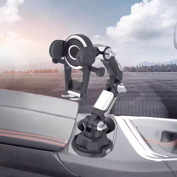 Giá đỡ điện thoại ô tô hút chân không xoay 360° kèm thẻ số đỗ xe, cánh tay kéo dài điều chỉnh được cho điện thoại thông minh 4.7-6.8 inch