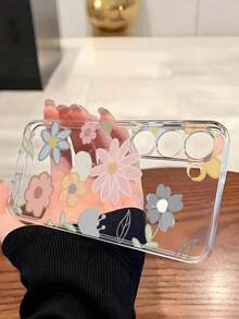 1 Piece Soft Romantic Fashion Floral Print Phone Case Compatible With Huawei Honor, Galaxy A04e/12/A13/A14/A34/A50/A52/A53/A54/S21/S22/S23/S24/S25/S25Ultra/S25FE/S26/S26 PLUS/S26 ULTRA/S26 EDGE, 6A/7A/8A, 12T/13T/15T/15T Pro - 透明 4 - 查看 3