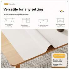 1 Piece Of Desk Mat, Waterproof And Oil-Resistant, Simple And High-End, PVC Leather Computer Mouse Pad And Study Desk Mat, Business Office Study Mat - Khaki - View 6