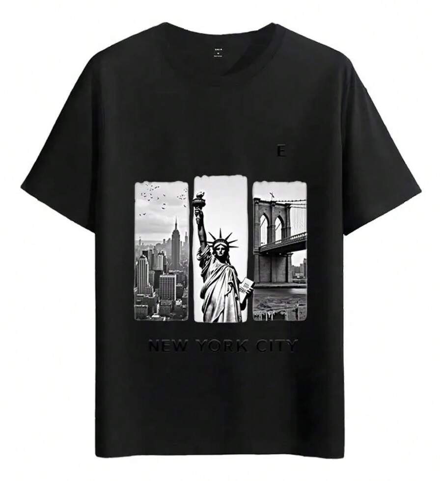 Tshirt Muscle Freaks Estatua Libertad Estilo Nueva York City - Negro - Ver 1