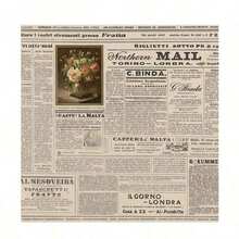 1pcs Square Scarf 35inch Retro Newspaper Print Headscarf Women Casual Fashion Headscarf Square Scarfs - 彩色 - 查看 3