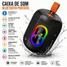 Portable 5.4GHz Bluetooth Speaker With RGB Lighting, Powerful Sound, USB, TF Card Slot, FM Radio, And TWS Battery. - MD-B07 - 查看 4