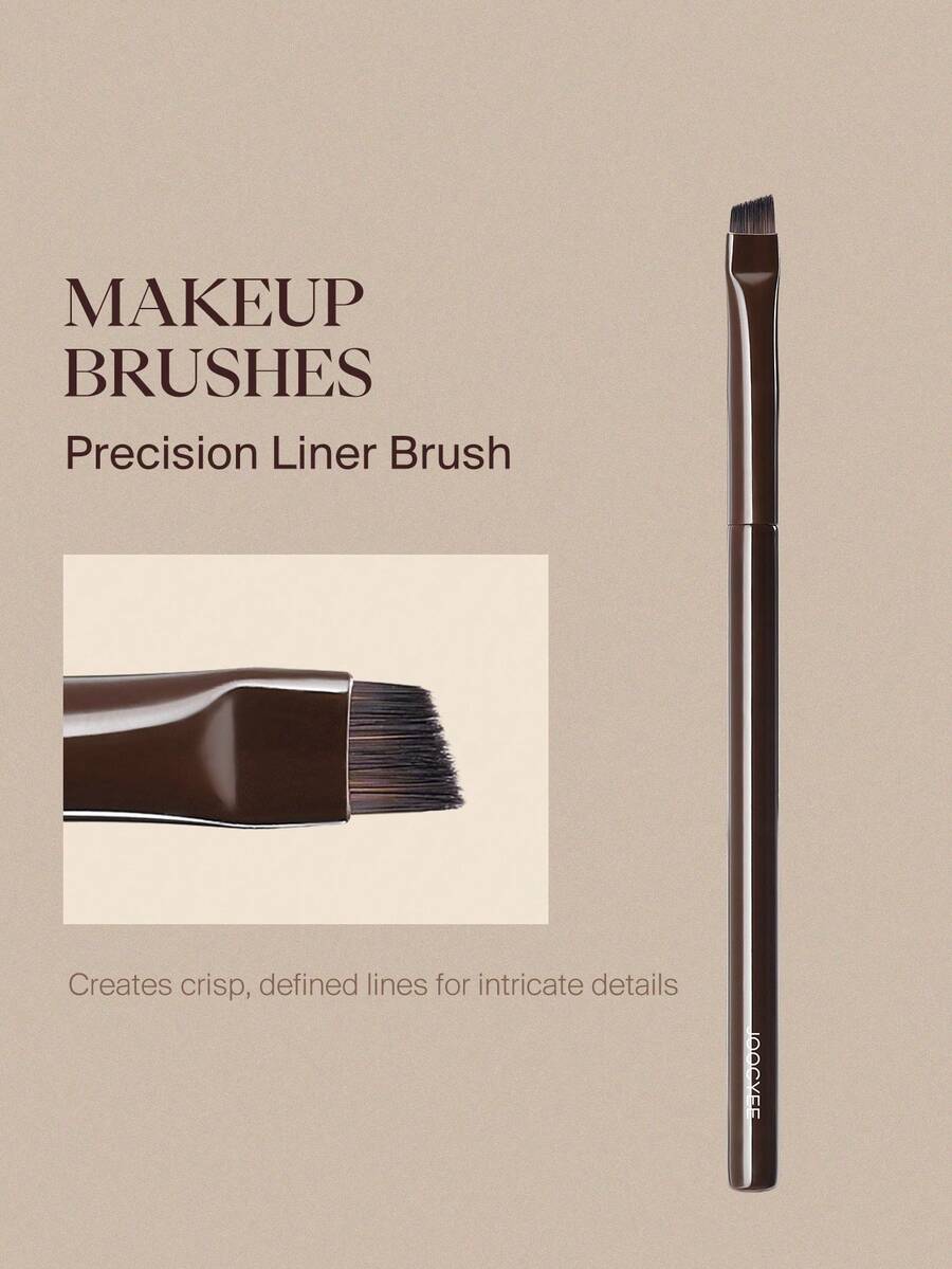JOOCYEE Angled Blade Eyeliner Brush, Makeup Brush Set Including Eyeshadow Brush, Blush Brush, Contour Brush, Precise Makeup Application, Portable Makeup Tools - Precision Liner Brush - View 1