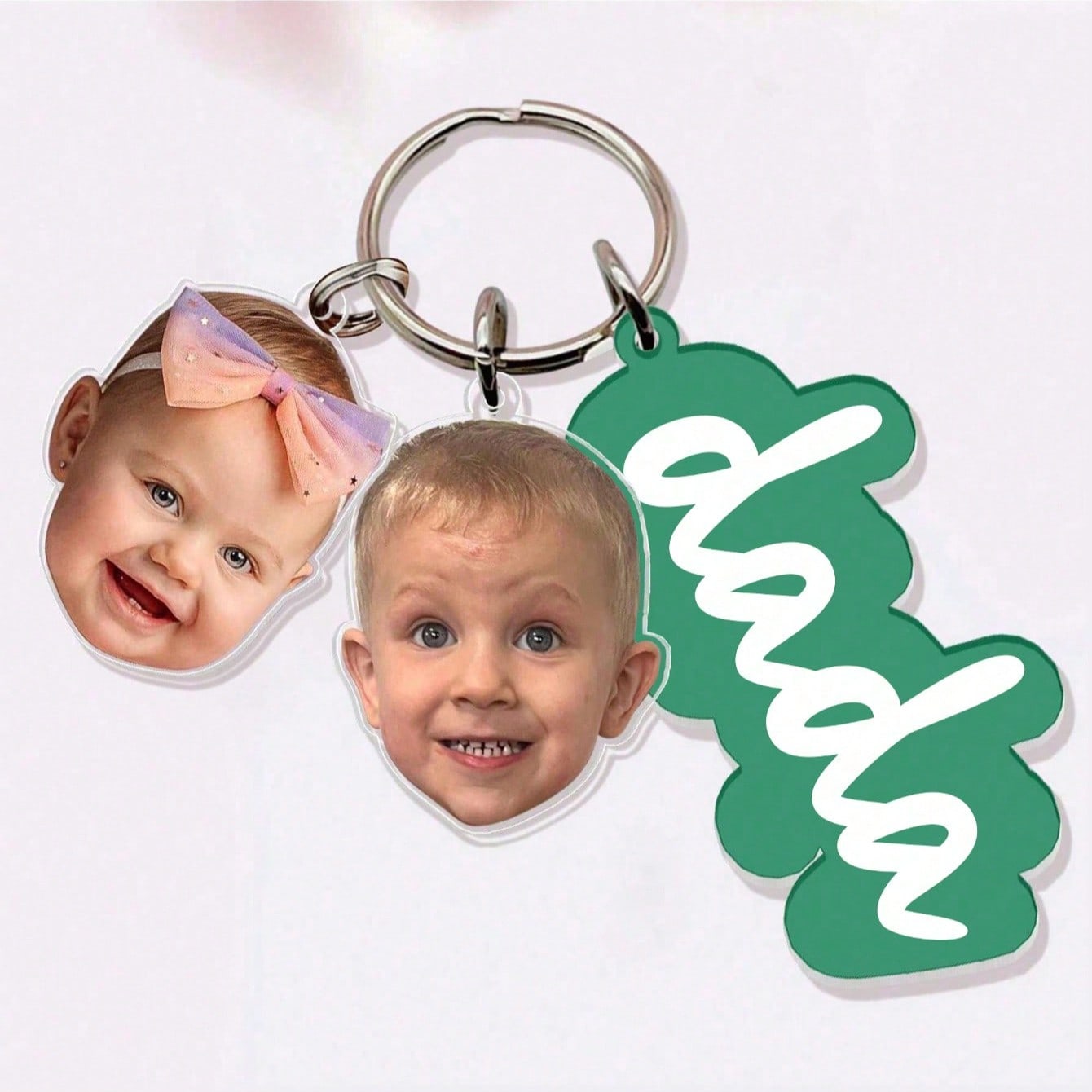 Pieza Regalo personalizado del DĂa del Padre para papá, llavero personalizado con dije de cara, regalo para esposo, llavero divertido con cara perso