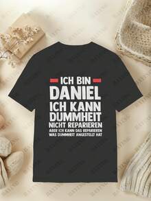 Daniel Shirt For Men, Unisex For Men And Women, All Seasons, 180g, Loose And Comfortable - Back - View 6