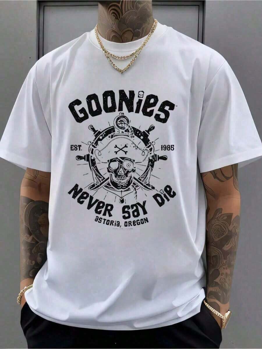 T-shirt << Never Say Die » 2026 en maille de coton légère, douce au toucher et à la coupe confortable. Une pièce moderne et intemporelle pour le quotidien. - Blanc - Voir 1