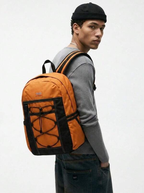 Dickies Men's Backpacks Multi-Pocket Zippered Padded Travel Work Gym Brown DK0A4Y33-0BD1