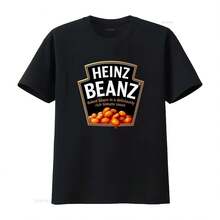 HEINZ BEANZ T SHIRT For Print Baked Beans In Tomato Sauce Design Sizes S XXL Vintage Washed Stretched Homme Unisex Breathable - 款式 - 查看 1