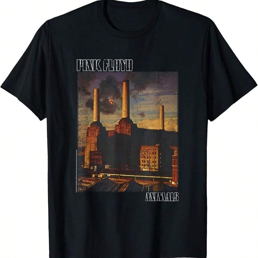 Pinkss Floydss Faded Animalsss T-Shirt - Black - View 1