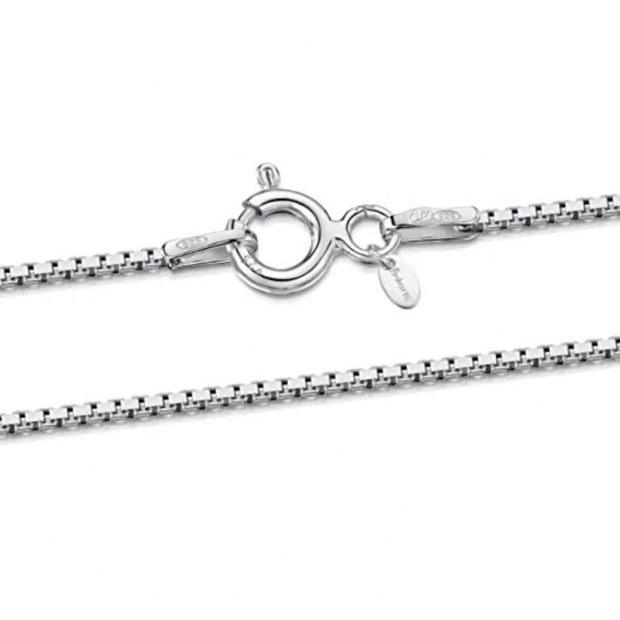 Amberta Cadena Veneciana para Mujer en Plata de Esterlina 925 1 mm - 50 cm - Ver 1