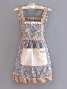 20 piezas/10 piezas/5 piezas/1 pieza Vestido de princesa lindo, delantal colorido, delantal con bolsillo espacioso y ropa adecuada para hornear en cafeterías o cocinar en la cocina - Multicolor - Ver 9