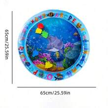 充水式充氣圓形與方形貓咪感官玩具墊，寵物水床，狗貓夏季涼墊，動物水感玩具墊，水床玩具墊，加厚PVC耐抓，涼爽舒適寵物墊 - 彩色 - 查看 3